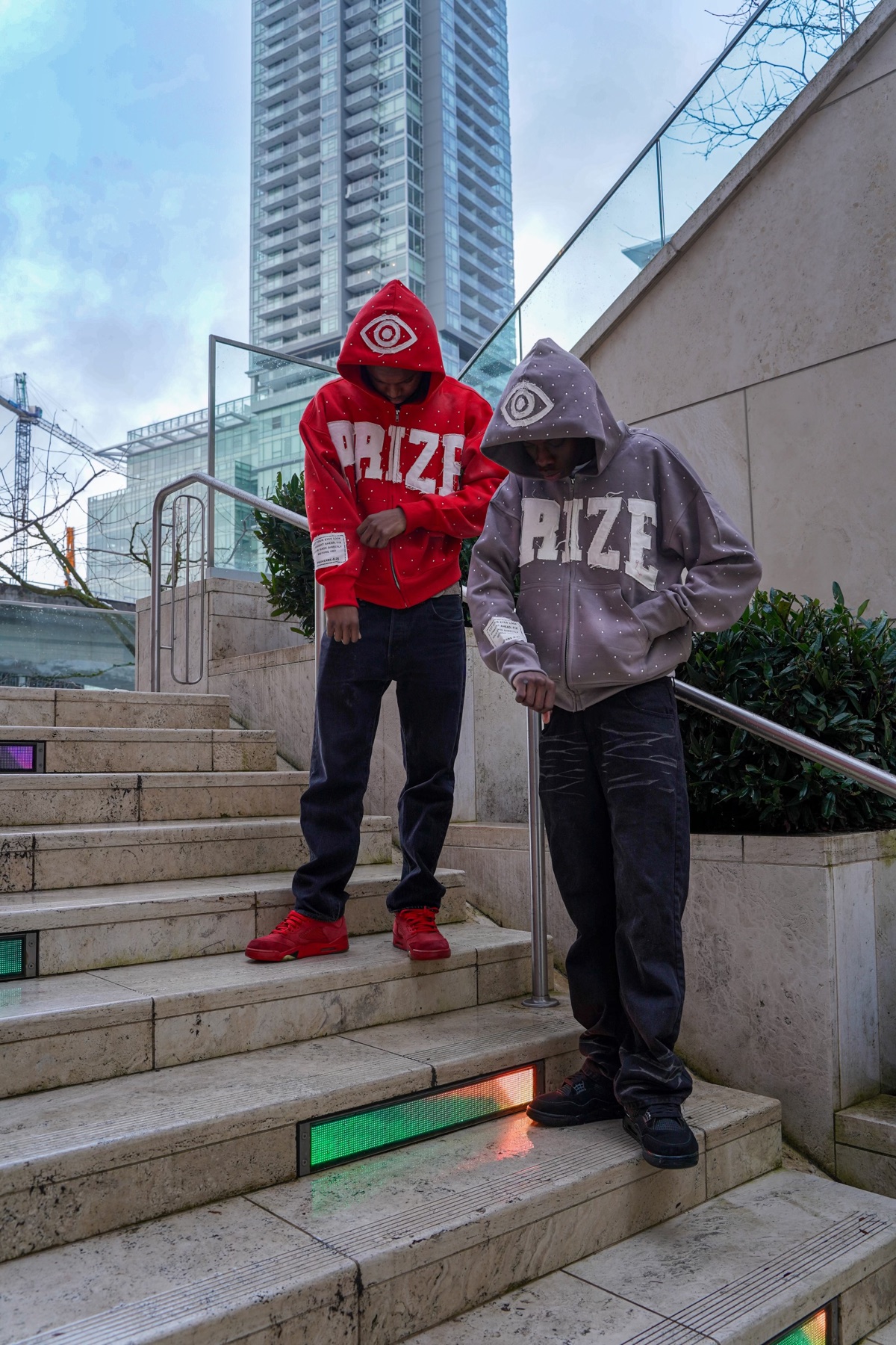 Streetwear brand campaign on downtown Vancouver steps